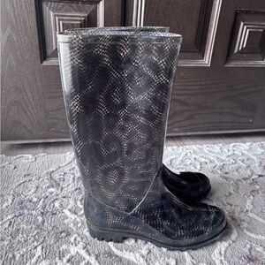 Stylish Snake Print Rain Boots